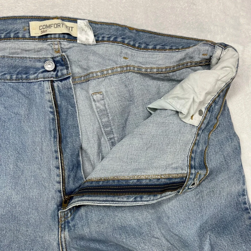 Levi's‎ 560 Comfort Fit Straight Jeans Men's Blue Denim Pockets Classic - 42X29
